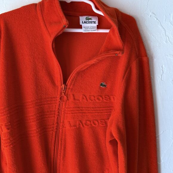 Lacoste Jacket Womens S Full Zip Made in France F4728 Retro Embroidered France - Picture 2 of 9